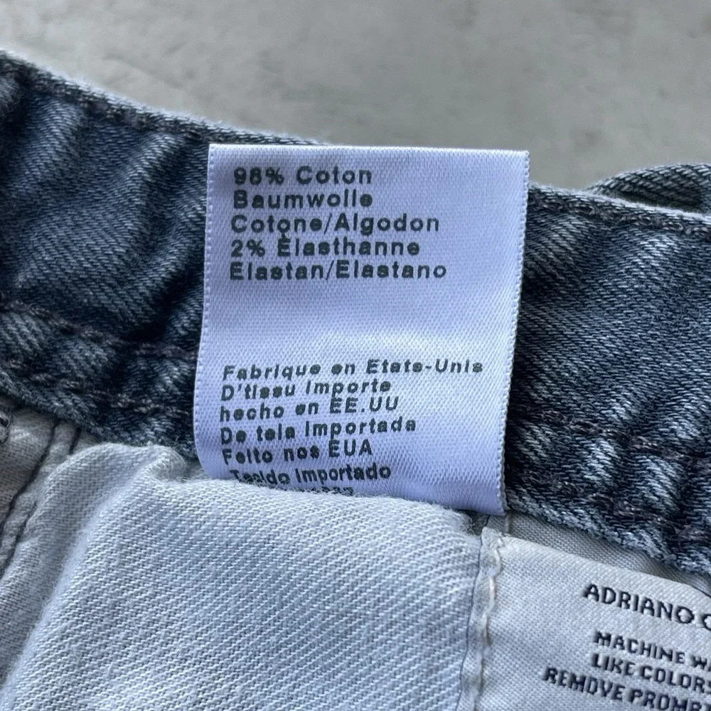 AG Adriano Goldschmied Jeans The Graduate Tailored Leg Mens 32x28 Gray Ripped